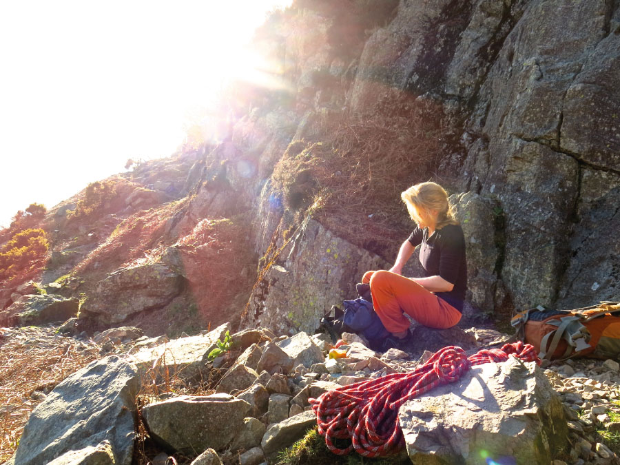 Climbing at Raven Crag, Langdale, Lake District | Outdoor Adventure Motivational Speaking | Hetty Key | Mud, Chalk & Gears