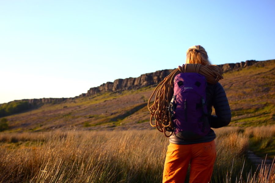 Climbing at Stanage in the Peak District | Outdoor Adventure Motivational Speaking | Hetty Key | Mud, Chalk & Gears