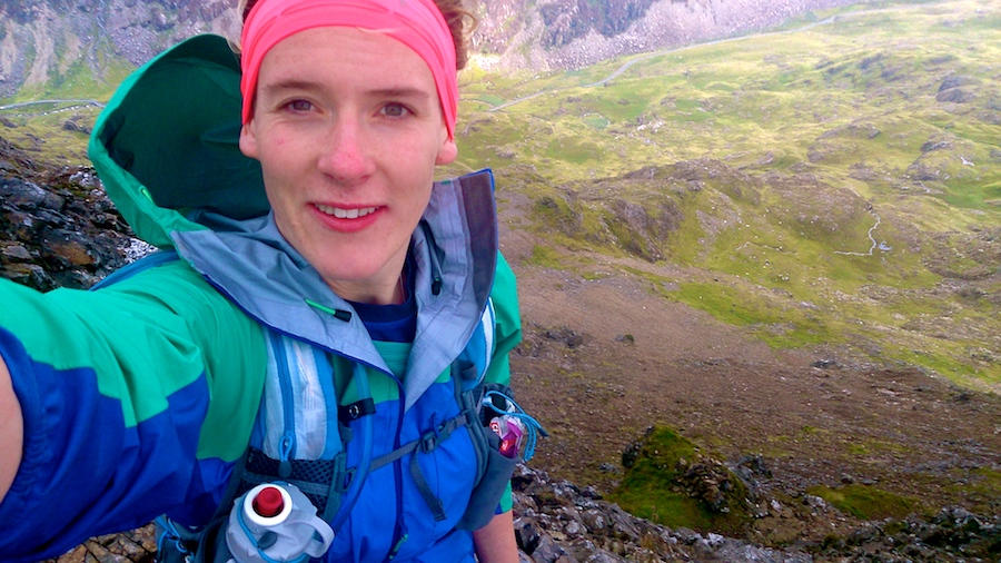 Coming up Crib Goch - this picture sadly give no sense of scale