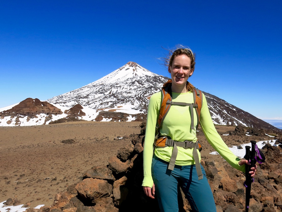 At the summit of Pico Viejo, El Teide in the background