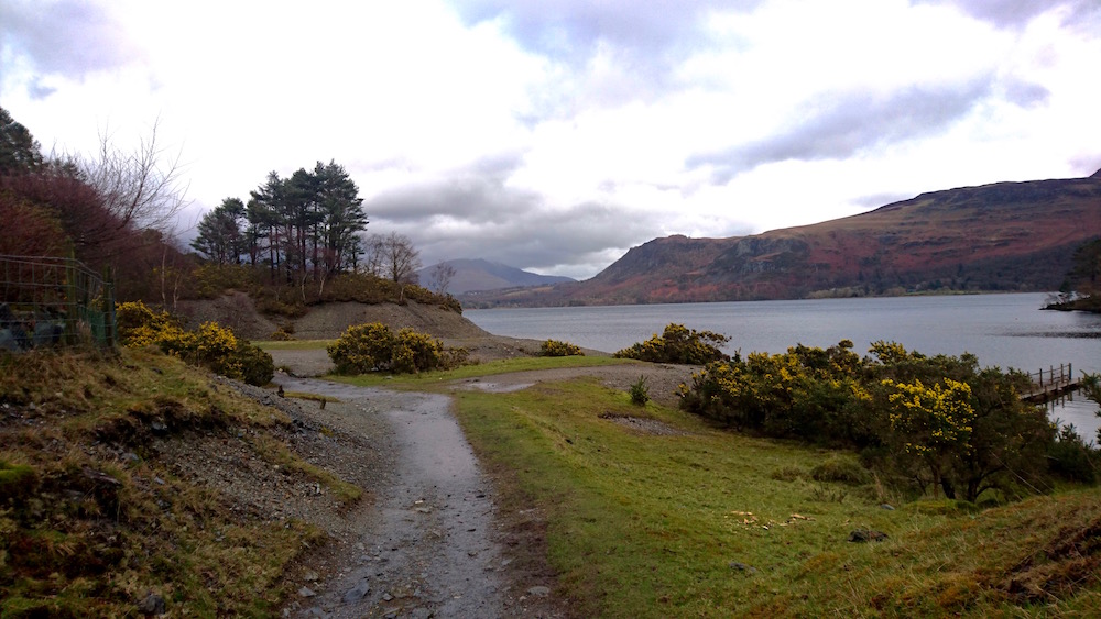 Looking back in the direction of Keswick