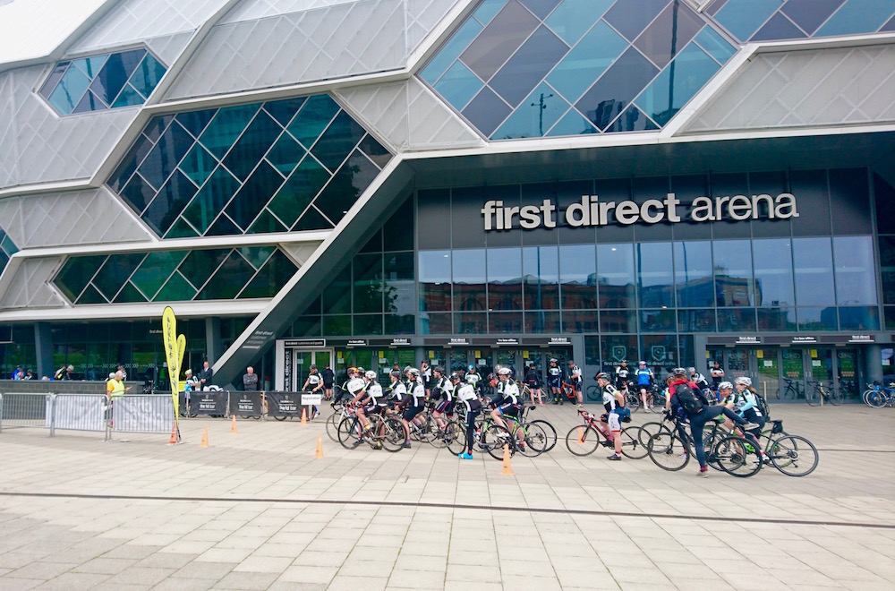 The start line of the Heart of Yorkshire Sportive