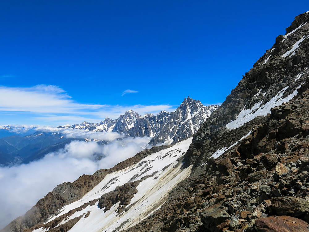 On my way to the Tête Rousse Glacier