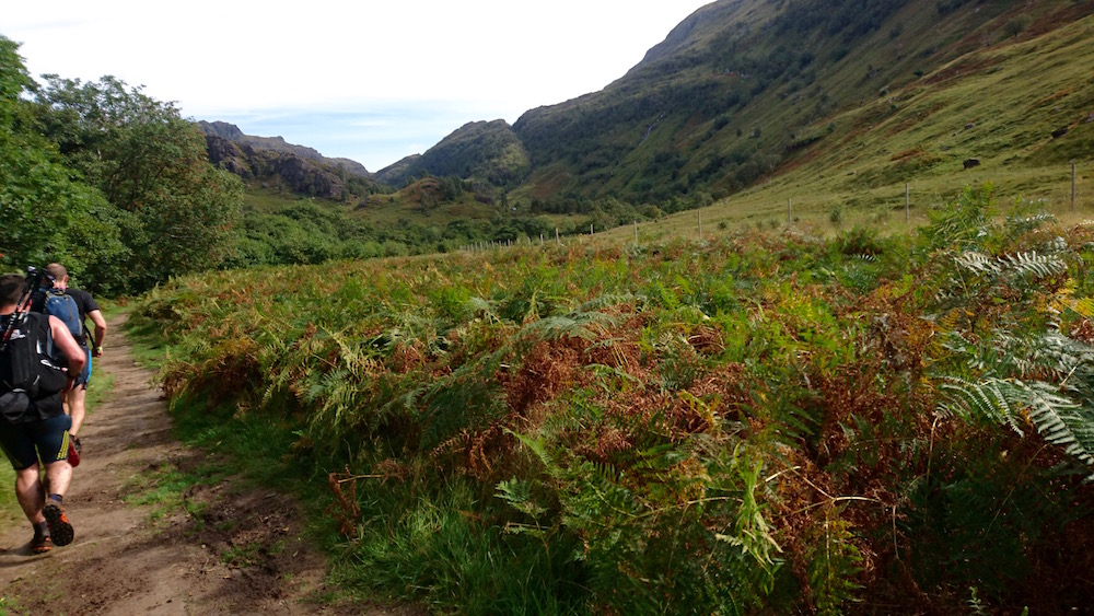 Out of the aid station and on towards the bog!