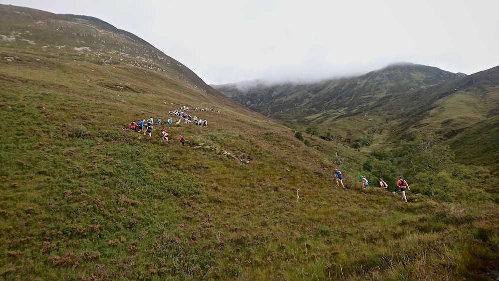 Out of the town and into the hills - the first climb of the day