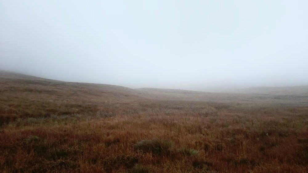 Into the clag... Photo credit: David Perry