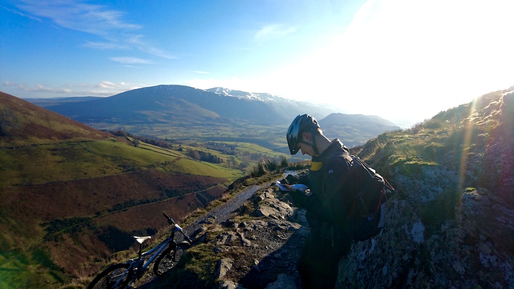 One of the mountain bike checkpoints