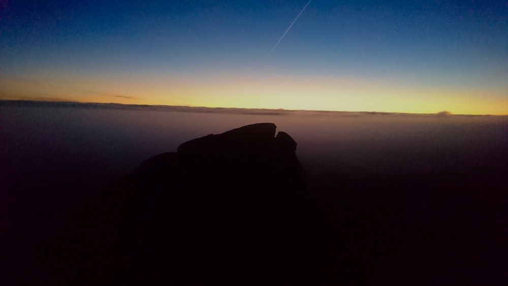 First sight of the Cowper Stone, Stanage