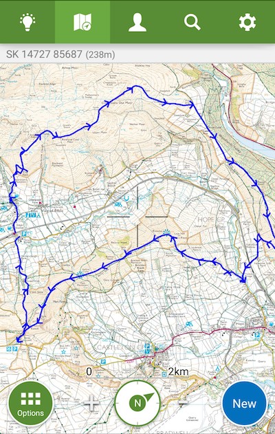 Saturday's route - follow me on ViewRanger for more details