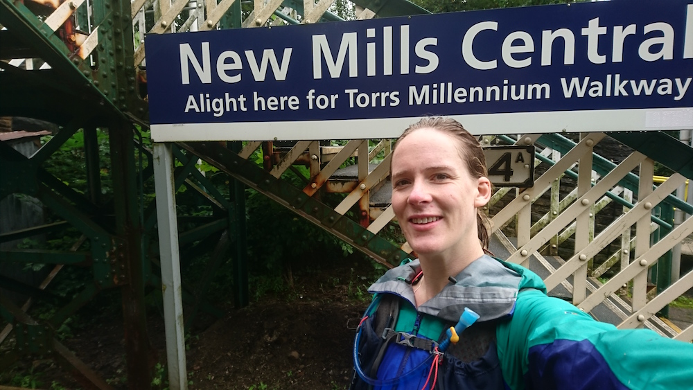 Not my best photo at all - but here I am at New Mills Station!